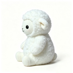 Mochila de Peluche de Cordero Personalizada, Oveja Blanca de Peluche, Juguete de Cordero Adorable, Oveja de Peluche Suave, Muñeco de Cordero de Granja, Relleno de Algodón PP, 51-99cm - Product Image 2