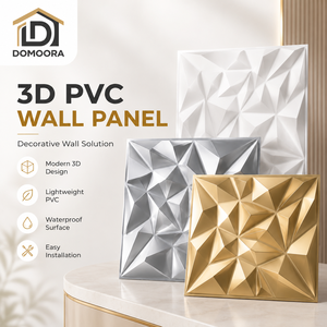 Waterproof 3D PVC <strong>Wall</strong> <strong>Panel</strong> 300x300mm Lightweight Geometric Decorative Cladding for Bedroom <strong>Headboard</strong> <strong>Walls</strong> - Product Image 2