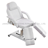 Table de massage moderne pliable en métal et cuir, avec éponge haute densité, fonctions hydrauliques, pour usage domestique et en salon de beauté