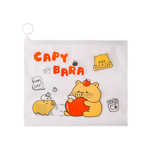 Étui à crayons transparent Kapibala, sac à fermeture éclair de dessin animé pour l'école, le bureau, les examens, en PVC - Product Image 4