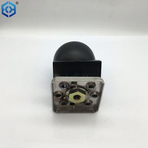 Bouton de mortaise boule creuse en acier inoxydable noir sur une rose couverte - Product Image 5