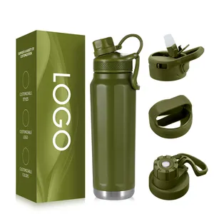Portable Sports Stainless Steel Insulation Vacuum Water Bottle 24oz Double Wall Gym Sports Water Flask Bottle Cup