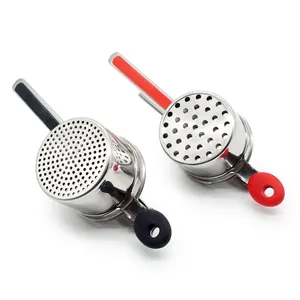 Stainless Steel Potato Ricer With Silicone Handle And Interchangeable Discs