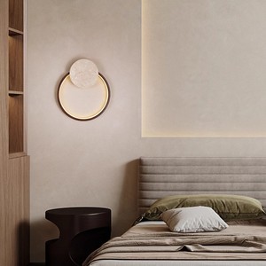 Huangdong Stone Wall Lamp Led <b>Light</b> <b>Circle</b> Design 23cm 30cm For Bedroom Living Room Hallway Entryway - Product Image 2