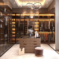 Meubles de chambre à coucher prêts à l'emploi, dressing de luxe moderne, dressing ouvert, armoire