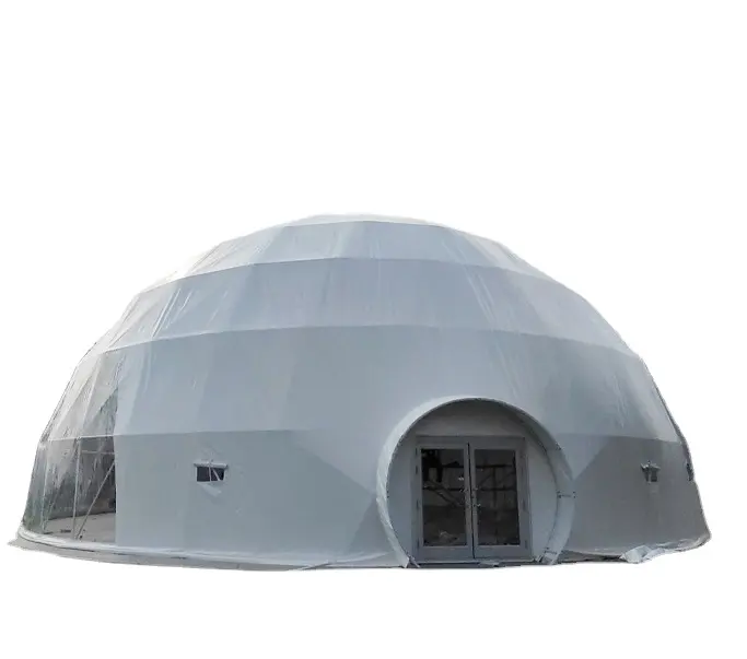 Luxury Hotel Waterproof Geodesic Dome Glamping 6M Dome Tents With PVC Roof Cover