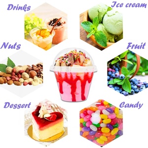 ย่อยสลายได้ถ้วยพลาสติกใสโปร่งใส Parfait ถ้วยขนมหวาน 6 ออนซ์ถ้วยฝาโดมสําหรับผลไม้ไอศกรีมคัพเค้กเครื่องดื่มถั่ว - Product Image 6