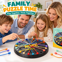 Jeu de société interactif avec corde, puzzle éducatif, jouet d'entraînement cérébral pour parents et enfants, ensemble de jeu de table