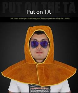 Casco de soldadura de cuero de vaca OEM para hombre <span class=keywords><strong>con</strong></span> logotipo personalizado etiqueta de marca diseño impreso - Product Image 6