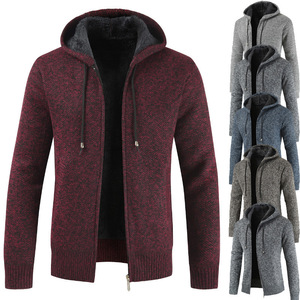 <span class=keywords><strong>Cardigan</strong></span> con cappuccio lungo da uomo <span class=keywords><strong>Slim</strong></span> <span class=keywords><strong>Fit</strong></span> personalizzato maglieria Casual alla moda spessa calda per lo stile Rajut autunnale - Product Image 3