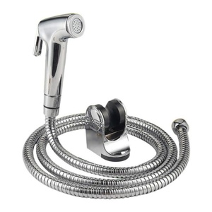 อุปกรณ์ห้องครัวห้องน้ำ ชุดฝักบัวฉีดชำระแบบพกพาพร้อมสายสแตนเลส - Product Image 1