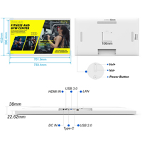 Affichage numérique à écran tactile 32 pouces 4K Ultra UHD mur Android 13 RK3588S2 4 + 64 Go 6 TOPS AI POE NFC en option pour les entreprises