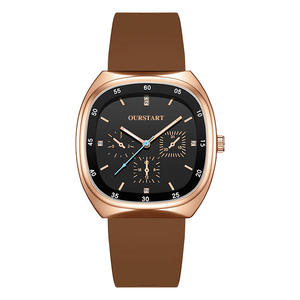 Montre carrée à trois aiguilles sertie de diamants, mouvement à quartz, bracelet en silicone, montre-bracelet unisexe pour étudiants - Product Image 2