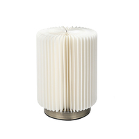 Lampe de table Spazepaper, petite lampe de table en papier LED avec alimentation directe, lampe de bureau pour chambre à coucher