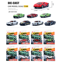 PANDAS Set de Juguete de Auto de Carreras a Escala 1/64, Modelo Diecast de Aleación de Metal y Plástico Deslizante, Mini Vehículo Metálico Hot Wheels