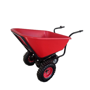 รถเข็นสามล้อสีแดง ถังพลาสติก โครงเหล็ก แข็งแรงทนทาน สำหรับงานหนัก - Product Image 1