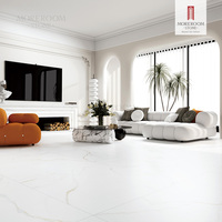 Dalles de sol en porcelaine blanche effet pierre frittée Calacatta Gold Vein 1200x1200mm, surface mate, grand format moderne pour salon