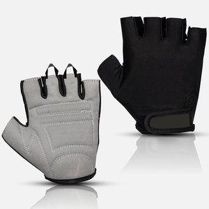 Good Quality Breathable Half-Finger Leather Gym Gloves for Weight Lifting & Cycling Workout Training Support Unisex Half Finger - Product Image 1