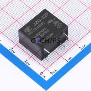 JZC-32F/012-ZS3(555) Power Relay Through hole,10.2x18.4mm Relay 12V 1 Changeover: 1C (SPDT-Changeover)::: 5 3A-30VDC/3A-250VAC - Product Image 1