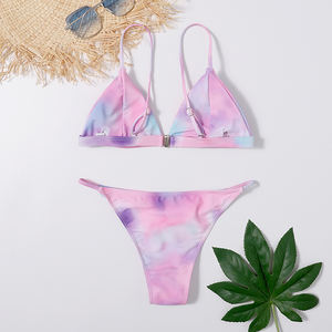Micro Bikini Sexy con Estampado Tie Dye, Trajes de Baño Extremos, Fotos de <span class=keywords><strong>Chicas</strong></span> <span class=keywords><strong>Bonitas</strong></span> en Bikinis - Product Image 2