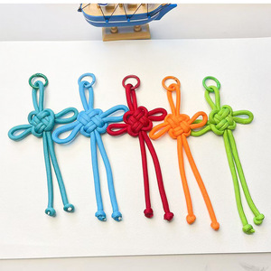 Pendentif cordon noué chinois fait main, ornements en corde tressée, cordon personnalisé avec logo, cadeau promotionnel, cordon pour sac, décoration de clés - Product Image 1