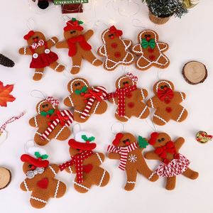 Nouvelle Décoration de Noël en Tissu Marron en Forme d'Homme en Pain d'Épices, Écologique, Lumineuse et Parfumée pour la Maison et l'Hôtel - Product Image 2