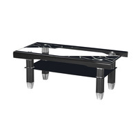 Table basse éthiopienne moderne et polyvalente en verre trempé convertible pour la maison hôtel entrepôt salle à manger prix d'usine