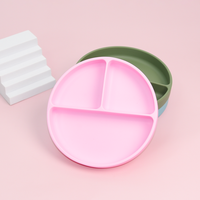 Chinois Meilleure Vente Silicone Bébé Assiette Ventouse Vaisselle pour Enfants Bébé Assiette De Nourriture