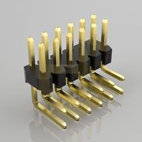 Connecteur à broches en laiton de 2,00 mm PZ200-2-06-W-2.0, double rangée, pas de 2,0 mm, prise à angle droit, boîtier en nylon, pour carte de circuit imprimé (PCB)