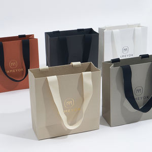 Boyang – sac en papier pliable avec poignée, Design personnalisé, petit emballage de bijoux - Product Image 5