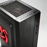 Boîtier PC Micro ATX en métal brossé noir avec ventilateur, mini-tour, support pour alimentation ATX 120mm, châssis personnalisé pour gaming et bureau, Meway en stock