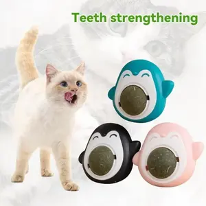 Palline di erba gatta giocattolo di menta di plastica sana per gatti denti che digrignano la parete Stick-On Snack per animali domestici - Product Image 2