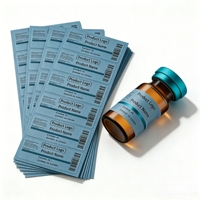 Vente en gros de flacons de vaccin en polyester à finition mate avec étiquette personnalisée de peptide 5 mg, 10 mg, 15 mg