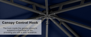 ABCCANOPY-Gazebo d'extérieur étanche, abri extérieur avec toit à 2 niveaux - Product Image 5