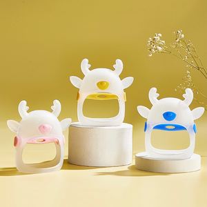 ยางกัดซิลิโคนเกรดอาหารรูปสัตว์การ์ตูน ของเล่นเขย่ามือเด็ก ของเล่นเสริมพัฒนาการทางประสาทสัมผัส - Product Image 3