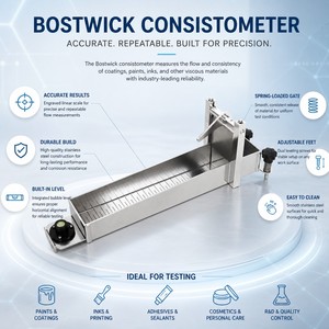 เครื่องวัดความหนืดสแตนเลสสตีล <span class=keywords><strong>Bostwick</strong></span> Consistometer PX 25CD สำหรับซอสมะเขือเทศ สี และเครื่องสำอาง - Product Image 5