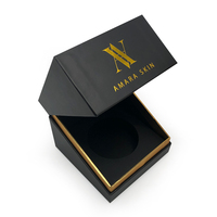 Boîtes d'emballage de luxe pour bougies en verre noir, ensemble cadeau de 2 pièces, avec couvercle et base personnalisés, vente en gros