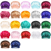 Bonnet de nuit en soie double couche ajustable avec logo personnalisé pour femmes, bonnet de sommeil en satin pour cheveux bouclés naturels, anti-frisottis, vente en gros