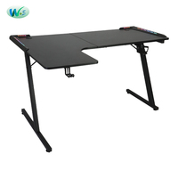 Bureau de direction WS4021, table de jeu pour ordinateur OEM, design cool, table PC, bureau moderne de réception en forme de L avec 3 tiroirs