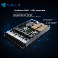 Serveur en rack ThinkSystem SR665 V3 2U, RAM DDR5 ECC, jusqu'à 8 GPU, configuration personnalisable, processeur AMD 3,1 GHz, garantie de 3 ans