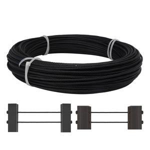 Cable de Acero Recubierto de Negro <span class=keywords><strong>7x7</strong></span> de 1/8'' Flexible, Resistente a la Corrosión, para Barandillas y Cercas - Product Image 1