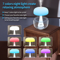 Appareil électroménager Lampe pluie Veilleuse mignonne Machine à bruit blanc Humidificateur d'air Rouge