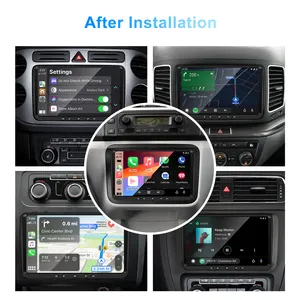 Pour VW Passat Golf MK5 MK6 Jetta T5 EOS POLO <span class=keywords><strong>Touran</strong></span> Seat <span class=keywords><strong>Sharan</strong></span> VW 9 pouces universel Android 11 voiture stéréo CarPlay unité principale - Product Image 3