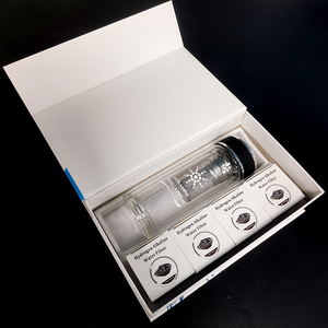 300 मिलीलीटर ग्लास अलकलाइन पानी की बोतल सेट 12 महीने के प्रतिस्थापन फिल्टर हाइड्रोजन नैनो <span class=keywords><strong>ph</strong></span> 9 orp-200mv u alcine अनुकूलन - Product Image 3