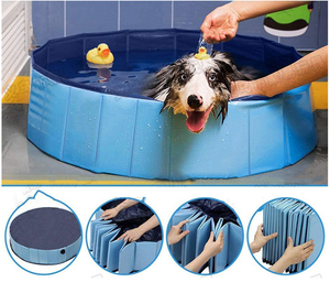 ZMaker Portable 80/100/120/160 cm Piscine <span class=keywords><strong>Pour</strong></span> Animaux de Compagnie <span class=keywords><strong>pour</strong></span> Chiens de Grande Taille Pliable <span class=keywords><strong>Chien</strong></span> Bain <span class=keywords><strong>Baignoire</strong></span> - Product Image 3
