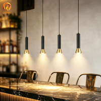 Luminaire suspendu en aluminium à LED, forme cylindrique unique, style industriel, support de lampe GU10, applique murale, luminaire d'intérieur, petit modèle