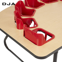 Table d'alimentation et d'étude pour bébés et tout-petits en plastique, design empilable moderne, 2 places, pour l'école, la maison et le bureau