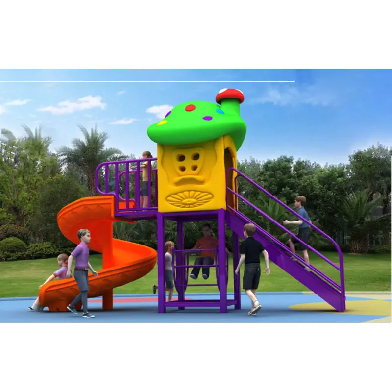 Vergnügung spark Einrichtungen Ausrüstung Spielset Outdoor-Spielplatz Kunststoff-Rutsche Spielplatz Outdoor Mit Big Kids Slides Zum Verkauf