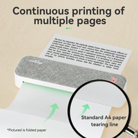 Rouleau de papier pliable à séchage rapide, parfait pour les photos, les reçus, les mémos, les pages Web, papier thermique A4, imprimante thermique mobile PeriPage, stock