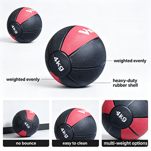 Balón Medicinal de Goma Texturizado Premium VIGFIT de 1/2/4/5 kg, Balón de Entrenamiento con Peso para Ejercicios de Impacto, Balón de Gravedad para Gimnasio en Casa - Product Image 5